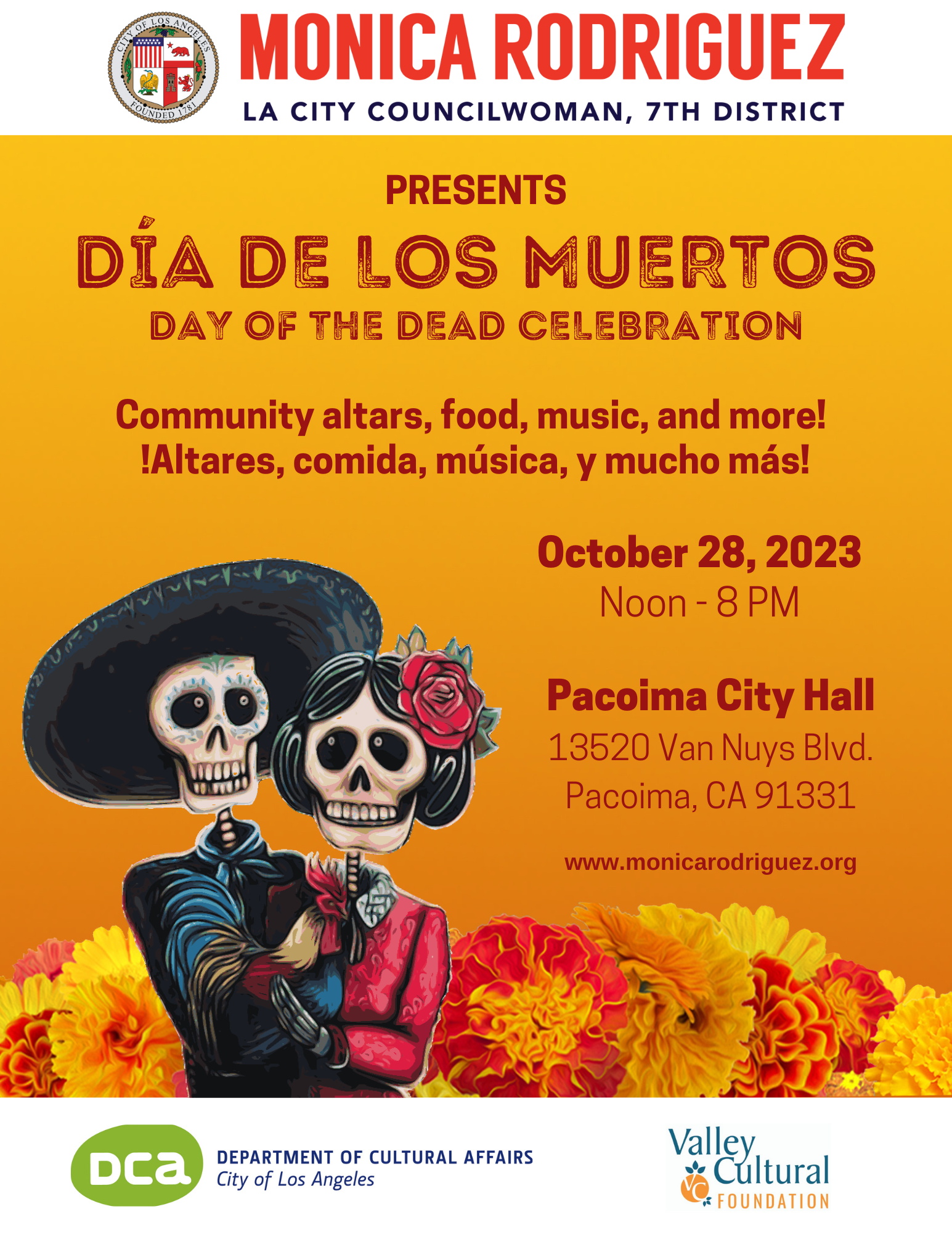 Councilwoman Monica Rodriguez To Host 7th Annual Dia De Los Muertos   Flyer 1 