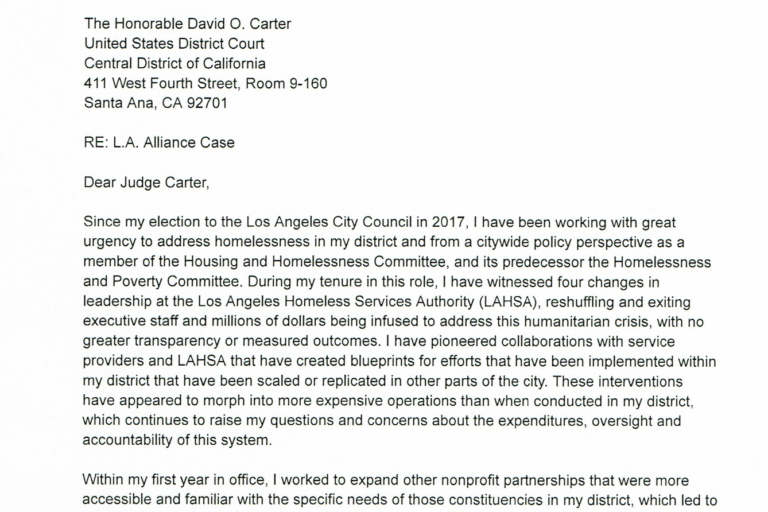 LA Alliance Letter Pg 1