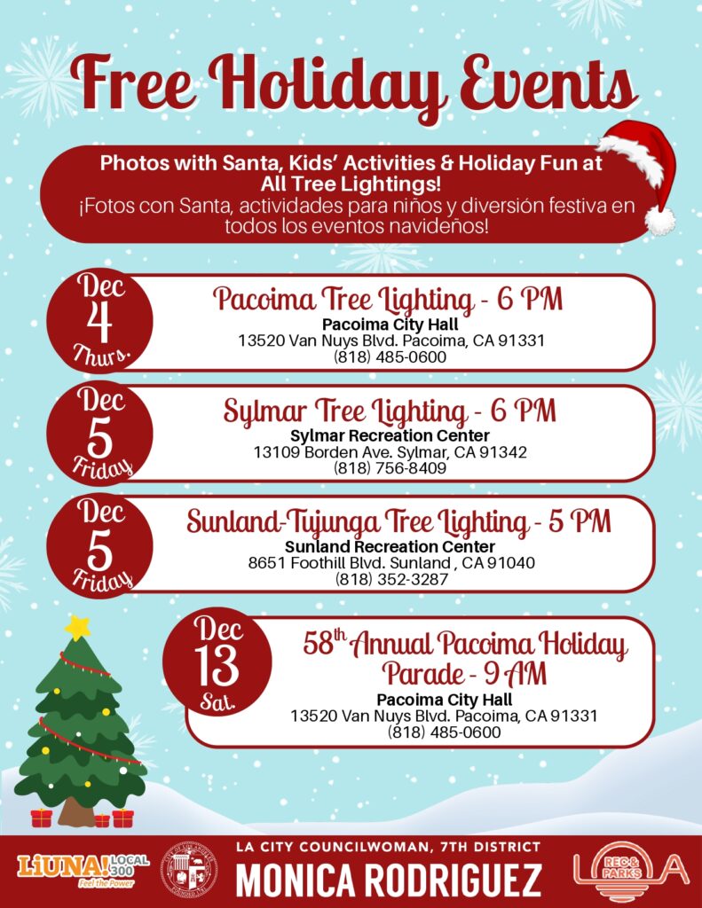 Free Holidays Events